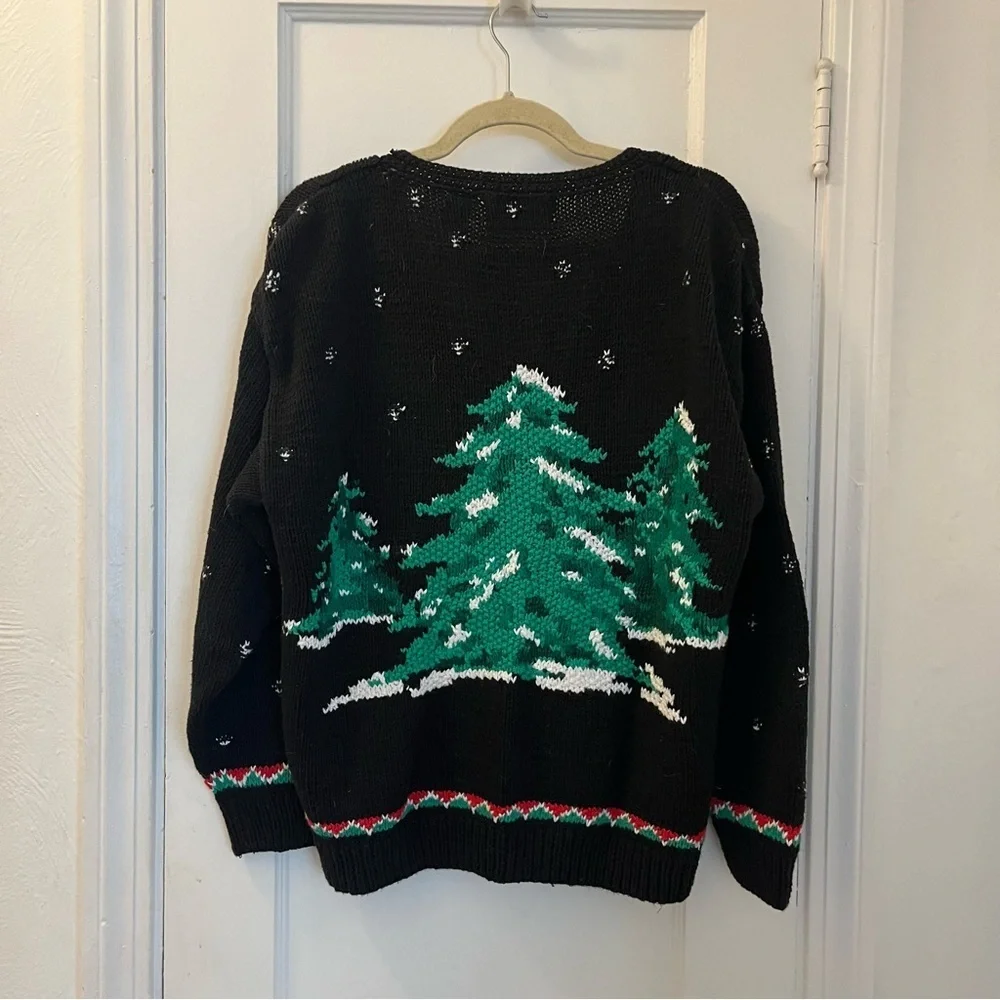 Northern Isles Hand Knit Santa Claus St Nick Ugly Christmas Sweater | large - Picture 2 of 8